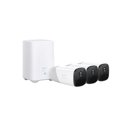 Eufy Cam 2 - Ensemble de 3 caméras sans fil  HD 1080 - Autonomie 365 Jours