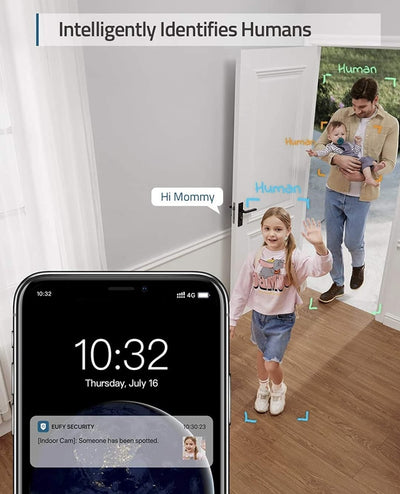 Eufy Cam 2 - Ensemble de 2 caméras sans fil  HD 1080 - Autonomie 365 Jours